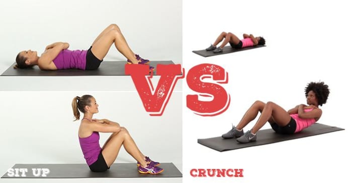 Phân biệt giữa 2 bài tập bụng Crunch và SIt Up